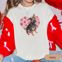 Load image into Gallery viewer, Heart Paw Print German Pinscher Comfort Colors T-shirt, Unisex Tee, Dog Lover Shirt, Cute Animal Graphic Tee, Pet Owner Gift
