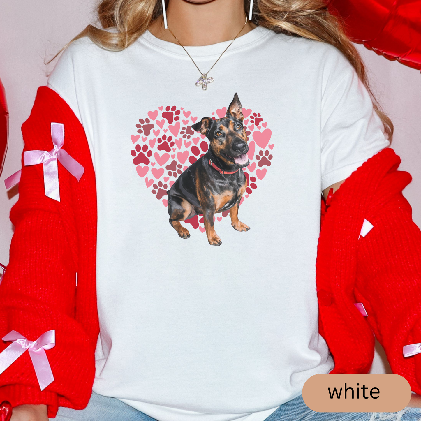 Heart Paw Print German Pinscher Comfort Colors T-shirt, Unisex Tee, Dog Lover Shirt, Cute Animal Graphic Tee, Pet Owner Gift