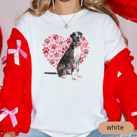 Load image into Gallery viewer, Heart Paw Print Great Dane Comfort Colors T-shirt, Unisex Tee, Dog Lover Shirt, Cute Animal Graphic Tee, Pet Owner Gift
