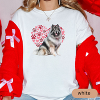 Load image into Gallery viewer, Heart Paw Print Keeshond Comfort Colors T-shirt, Unisex Tee, Dog Lover Shirt, Cute Animal Graphic Tee, Pet Owner Gift

