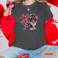 Load image into Gallery viewer, Heart Paw Print Bull Terrier Comfort Colors T-shirt, Unisex Tee, Dog Lover Shirt, Cute Animal Graphic Tee, Pet Owner Gift
