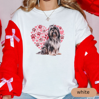 Load image into Gallery viewer, Heart Paw Print Bull Terrier Comfort Colors T-shirt, Unisex Tee, Dog Lover Shirt, Cute Animal Graphic Tee, Pet Owner Gift
