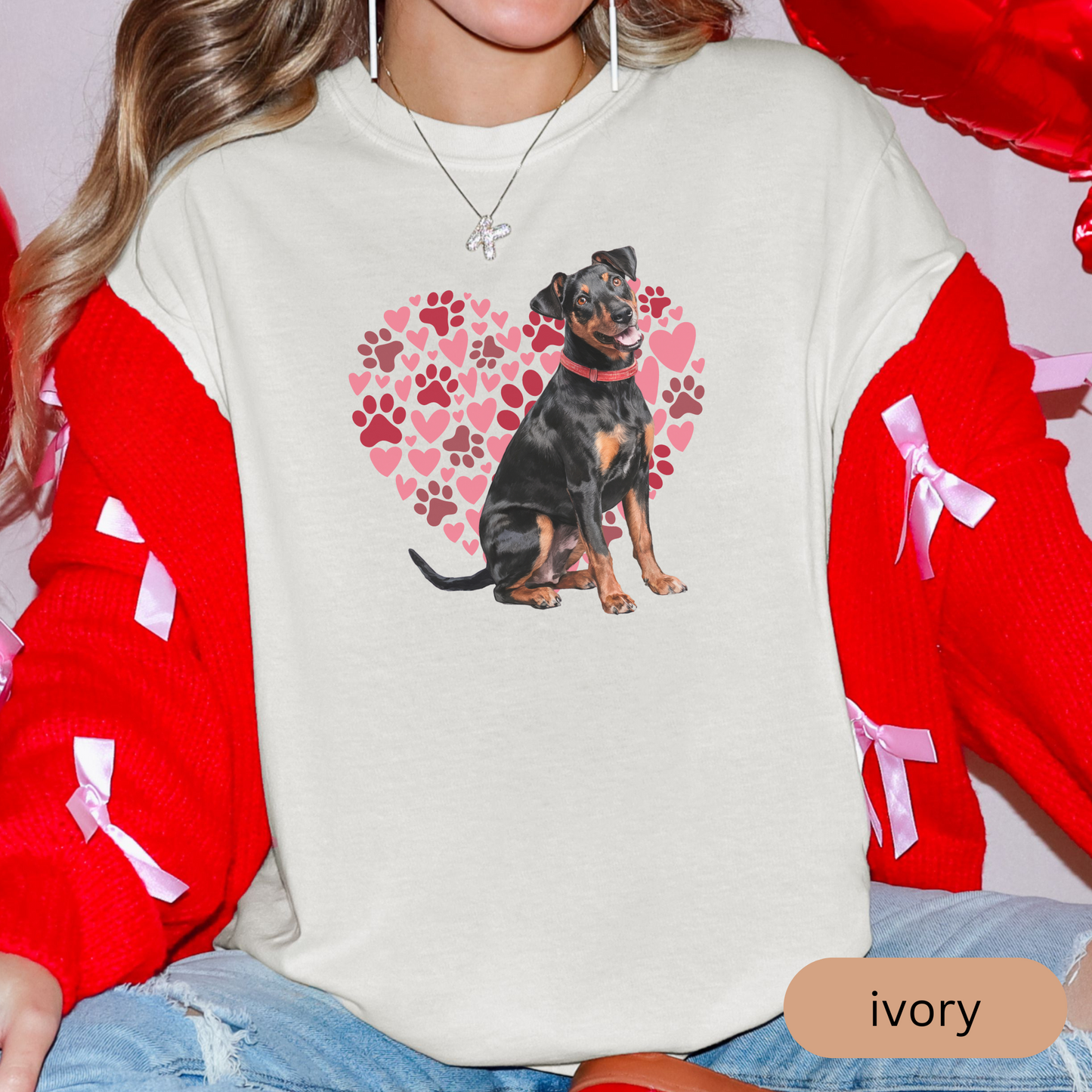 Heart Paw Print Miniature Pinscher Comfort Colors T-shirt, Unisex Tee, Dog Lover Shirt, Cute Animal Graphic Tee, Pet Owner Gift