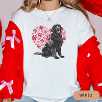 Load image into Gallery viewer, Heart Paw Print Black Newfoundland Comfort Colors T-shirt, Unisex Tee, Dog Lover Shirt, Cute Animal Graphic Tee, Pet Owner Gift
