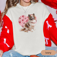 Load image into Gallery viewer, Heart Paw Print Brown Papillion Comfort Colors T-shirt, Unisex Tee, Dog Lover Shirt, Cute Animal Graphic Tee, Pet Owner Gift
