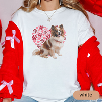 Load image into Gallery viewer, Heart Paw Print Brown Papillion Comfort Colors T-shirt, Unisex Tee, Dog Lover Shirt, Cute Animal Graphic Tee, Pet Owner Gift
