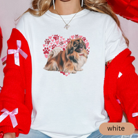 Load image into Gallery viewer, Heart Paw Print Pekingese Comfort Colors T-shirt, Unisex Tee, Dog Lover Shirt, Cute Animal Graphic Tee, Pet Owner Gift
