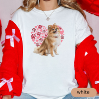 Load image into Gallery viewer, Heart Paw Print Pomeranian Comfort Colors T-shirt, Unisex Tee, Dog Lover Shirt, Cute Animal Graphic Tee, Pet Owner Gift
