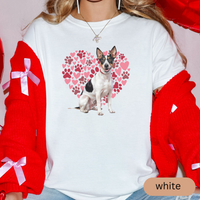 Load image into Gallery viewer, Heart Paw Print Rat Terrier Comfort Colors T-shirt, Unisex Tee, Dog Lover Shirt, Cute Animal Graphic Tee, Pet Owner Gift
