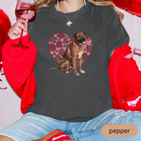 Load image into Gallery viewer, Heart Paw Print Rhodesian Ridgeback Comfort Colors T-shirt, Unisex Tee, Dog Lover Shirt, Cute Animal Graphic Tee, Pet Owner Gift
