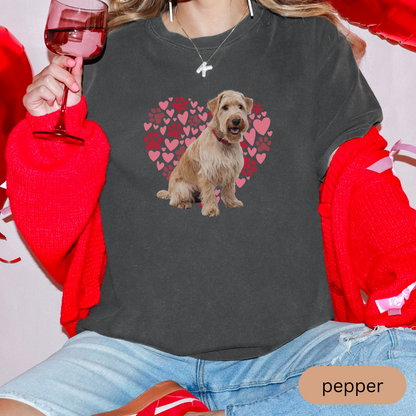Heart Paw Print Soft Coated Wheaten Terrier Comfort Colors T-shirt, Unisex Tee, Dog Lover Shirt, Cute Animal Graphic Tee, Pet Owner Gift