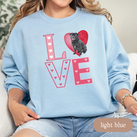 Load image into Gallery viewer, Pug Love Square Sweatshirt, Crewneck Sweatshirt, Vintage Love Design, Gift for Dog Lovers, Cozy Unisex Pullover, Winter Fashion
