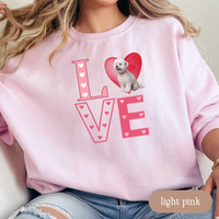 Load image into Gallery viewer, Bichon Frise Love Square Sweatshirt, Crewneck Sweatshirt, Vintage Love Design, Gift for Dog Lovers, Cozy Unisex Pullover, Winter Fashion
