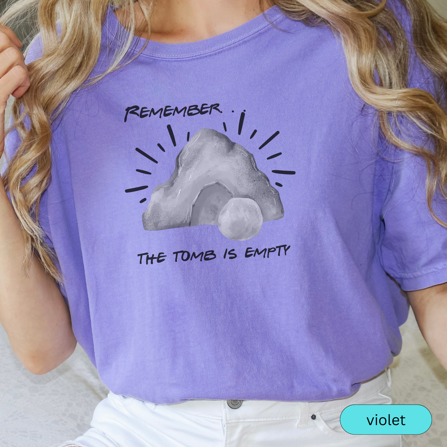 Remember The Tomb Is Empty Christian T-Shirt, Easter Resurrection Shirt, Faith-Based Religious Tee, Jesus Bible Verse Shirt