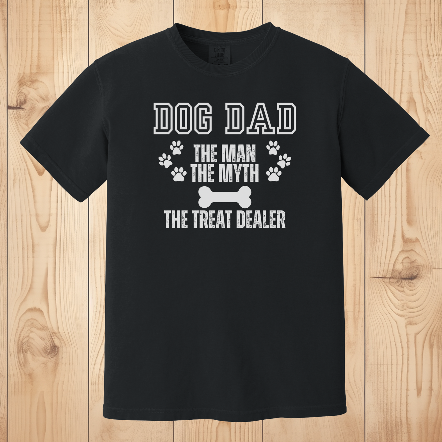 Dog Dad T-Shirt, The Man, The Myth, The Treat Dealer, Funny Dog Lover Gift for Men, Pet Owner Shirt, Dog Parent Tee