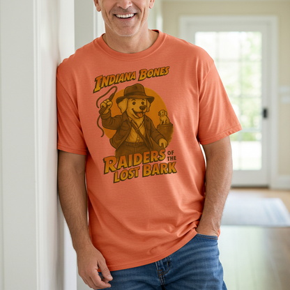 Indiana Bones Raiders of the Lost Bark Shirt Funny Dog Dad Gift, Adventure Movie Parody Tee, Dog Lover T-Shirt