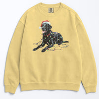 Load image into Gallery viewer, Christmas Black Labrador Sweatshirt, Christmas Lights Dog
