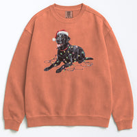 Load image into Gallery viewer, Christmas Black Labrador Sweatshirt, Christmas Lights Dog
