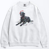 Load image into Gallery viewer, Christmas Black Labrador Sweatshirt, Christmas Lights Dog
