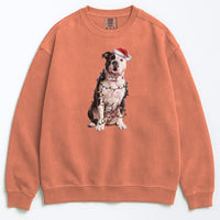 Load image into Gallery viewer, Christmas American Bulldog Sweatshirt, Christmas Lights Dog
