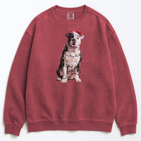 Load image into Gallery viewer, Christmas American Bulldog Sweatshirt, Christmas Lights Dog
