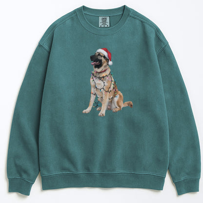 Christmas Anatolian Shepherd Sweatshirt, Christmas Lights Dog