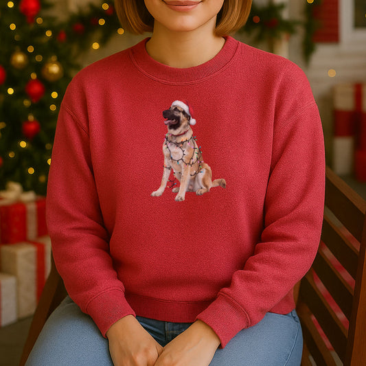 Christmas Anatolian Shepherd Sweatshirt, Christmas Lights Dog