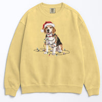 Load image into Gallery viewer, Christmas Beagle Sweatshirt, Christmas Lights Dog
