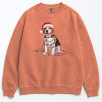 Load image into Gallery viewer, Christmas Beagle Sweatshirt, Christmas Lights Dog
