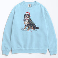 Load image into Gallery viewer, Christmas Bernese Mountain Dog Sweatshirt, Christmas Lights Dog
