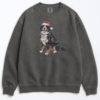 Load image into Gallery viewer, Christmas Bernese Mountain Dog Sweatshirt, Christmas Lights Dog
