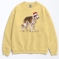 Load image into Gallery viewer, Christmas Borzoi Sweatshirt, Christmas Lights Dog
