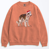 Load image into Gallery viewer, Christmas Borzoi Sweatshirt, Christmas Lights Dog
