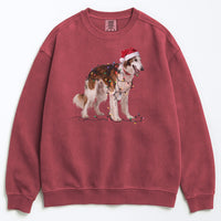 Load image into Gallery viewer, Christmas Borzoi Sweatshirt, Christmas Lights Dog
