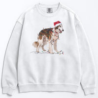 Load image into Gallery viewer, Christmas Borzoi Sweatshirt, Christmas Lights Dog

