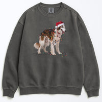 Load image into Gallery viewer, Christmas Borzoi Sweatshirt, Christmas Lights Dog
