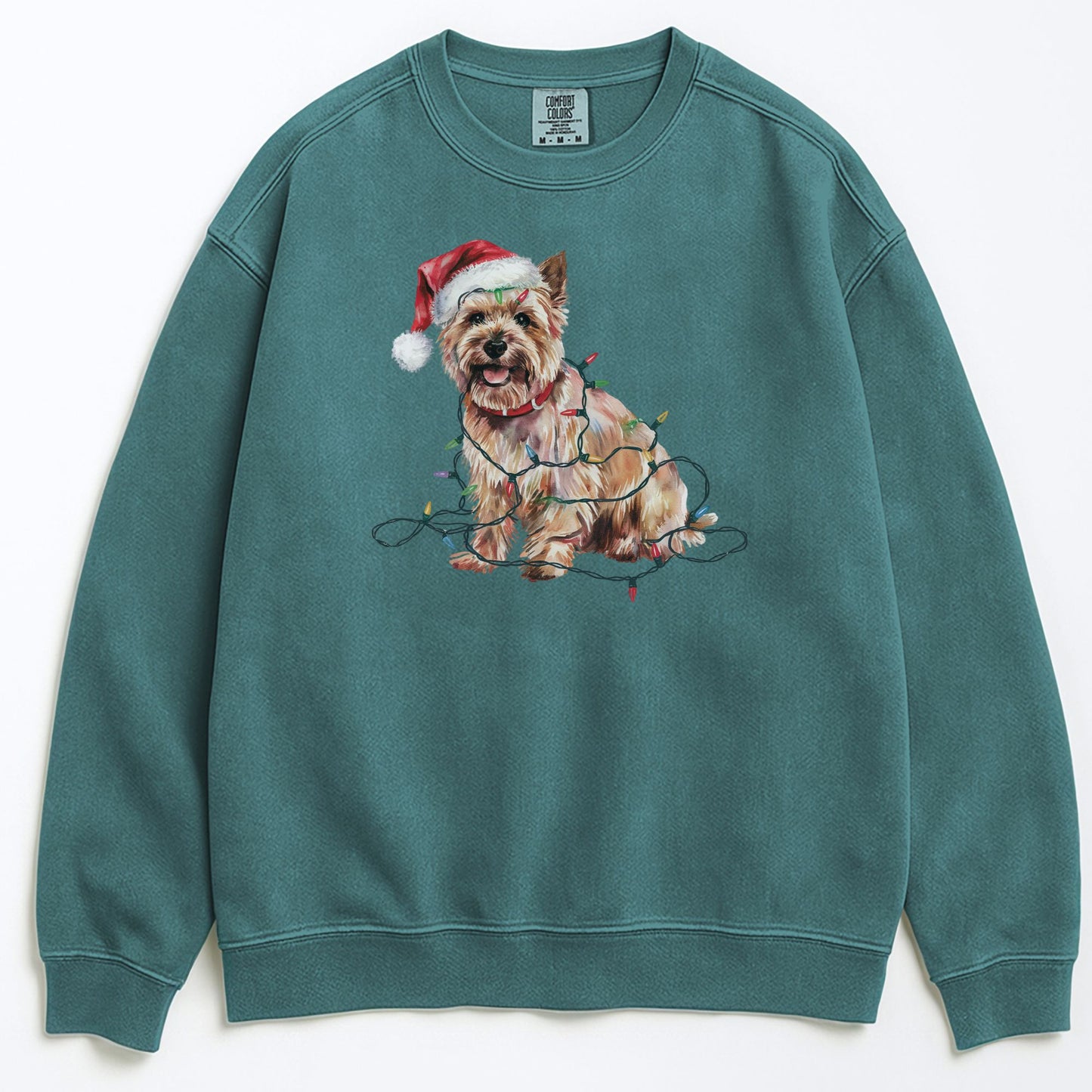 Christmas Cairn Terrier Sweatshirt, Christmas Lights Dog