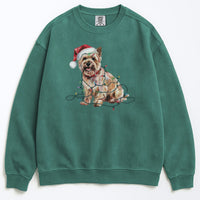 Load image into Gallery viewer, Christmas Cairn Terrier Sweatshirt, Christmas Lights Dog
