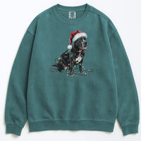 Load image into Gallery viewer, Christmas Cane Corso Sweatshirt, Christmas Lights Dog
