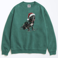 Load image into Gallery viewer, Christmas Cane Corso Sweatshirt, Christmas Lights Dog
