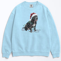 Load image into Gallery viewer, Christmas Cane Corso Sweatshirt, Christmas Lights Dog
