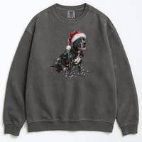 Load image into Gallery viewer, Christmas Cane Corso Sweatshirt, Christmas Lights Dog
