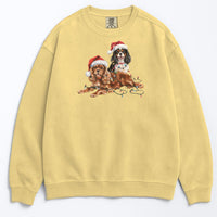 Load image into Gallery viewer, Christmas Cavalier King Charles Spaniels Sweatshirt, Christmas Lights Dogs
