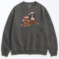 Load image into Gallery viewer, Christmas Cavalier King Charles Spaniels Sweatshirt, Christmas Lights Dogs
