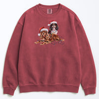 Load image into Gallery viewer, Christmas Cavalier King Charles Spaniels Sweatshirt, Christmas Lights Dogs
