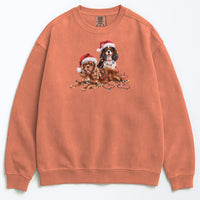 Load image into Gallery viewer, Christmas Cavalier King Charles Spaniels Sweatshirt, Christmas Lights Dogs
