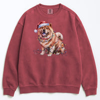Load image into Gallery viewer, Christmas Chow Chow Sweatshirt, Christmas Lights Dog
