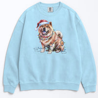 Load image into Gallery viewer, Christmas Chow Chow Sweatshirt, Christmas Lights Dog
