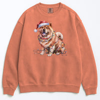 Load image into Gallery viewer, Christmas Chow Chow Sweatshirt, Christmas Lights Dog
