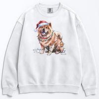 Load image into Gallery viewer, Christmas Chow Chow Sweatshirt, Christmas Lights Dog
